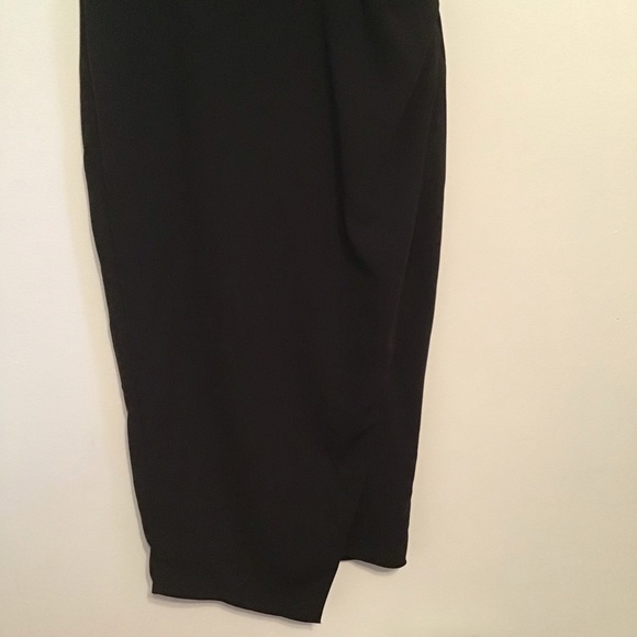 NWT ASOS Black Faux Wrap Dress - Picture 6 of 7